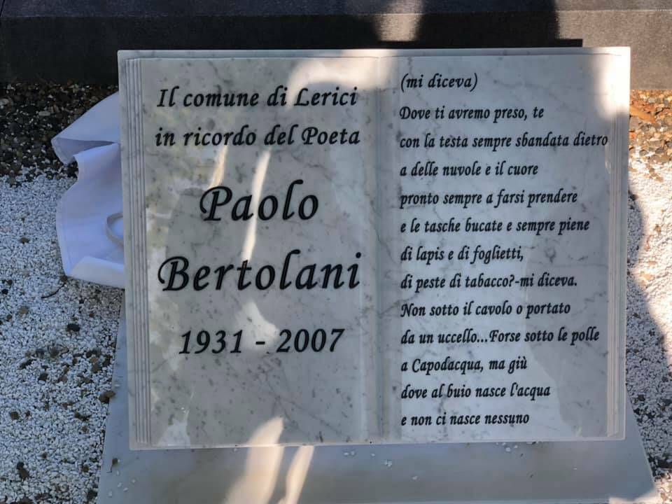 Targa in memoria del poeta Paolo Bertolani