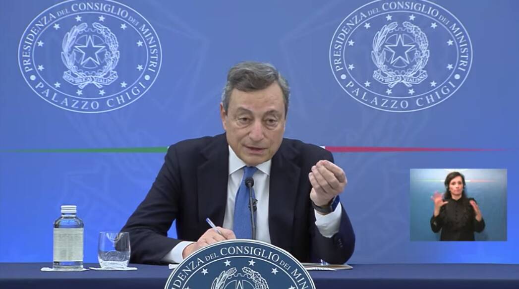 Il premier Draghi