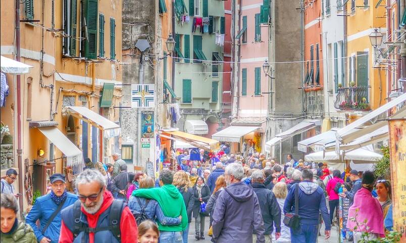 Turisti alle Cinque Terre