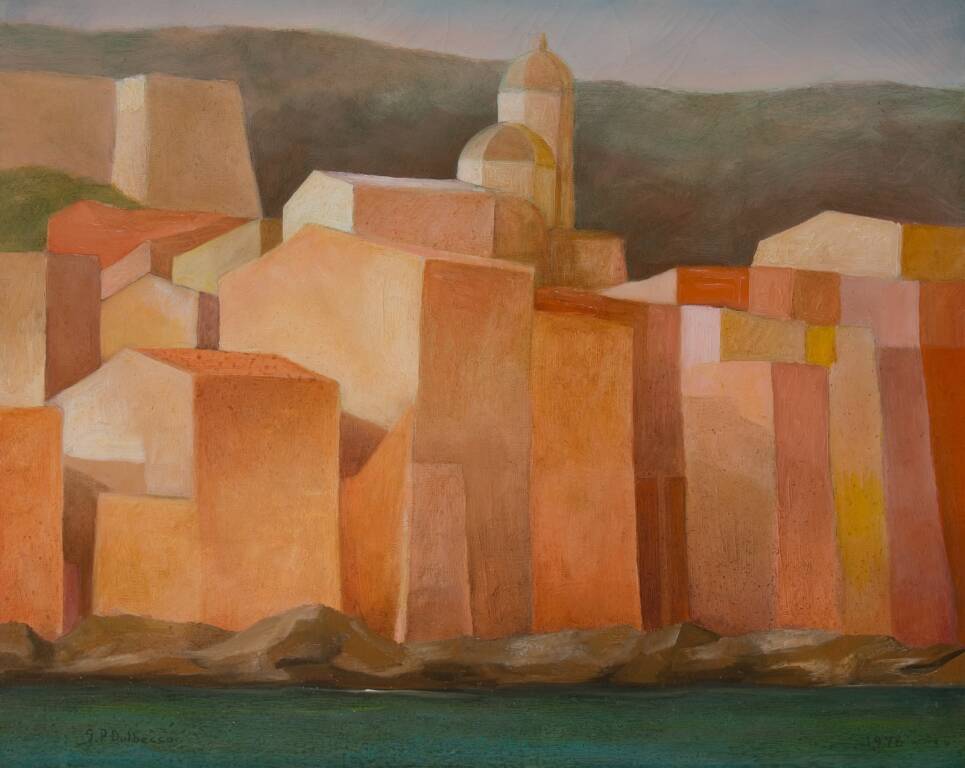 Gian Paolo Dulbecco, Portovenere, 1976, olio su tela, cm 40x50