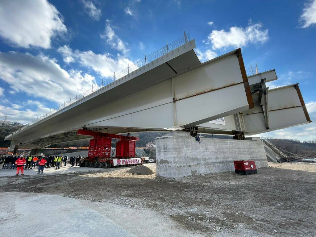 Il primo varo del ponte di Albiano