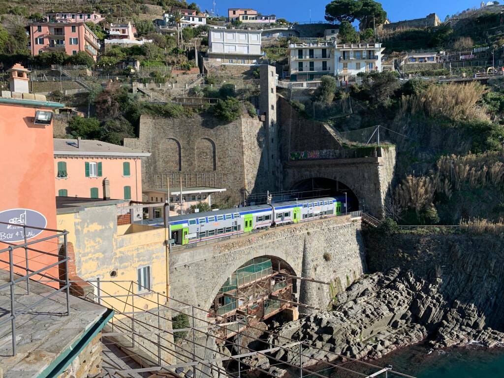 Il treno a Manarola