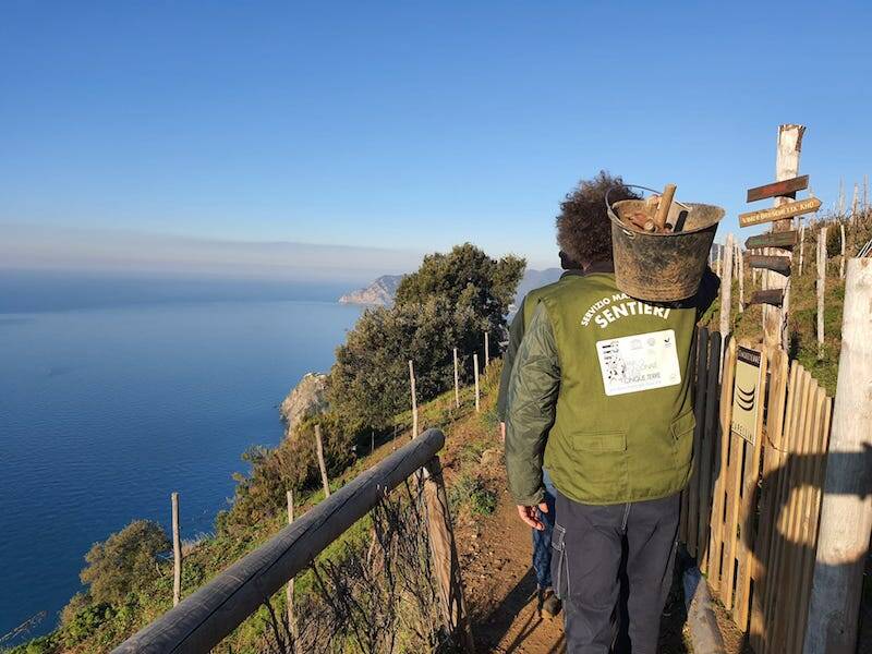 Manutentori dei sentieri del Parco nazionale delle Cinque Terre