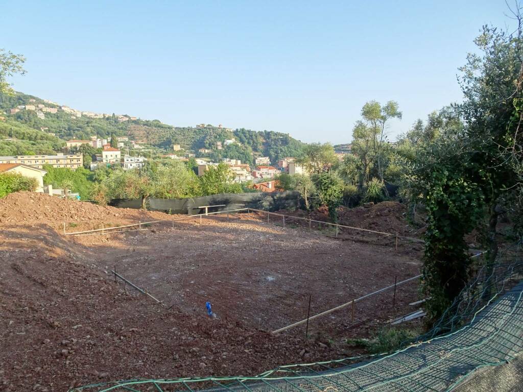 Preparazione dell’area di cantiere in Salita Canata