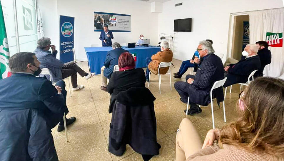 Carlo Bagnasco e i vertici liguri di Forza Italia