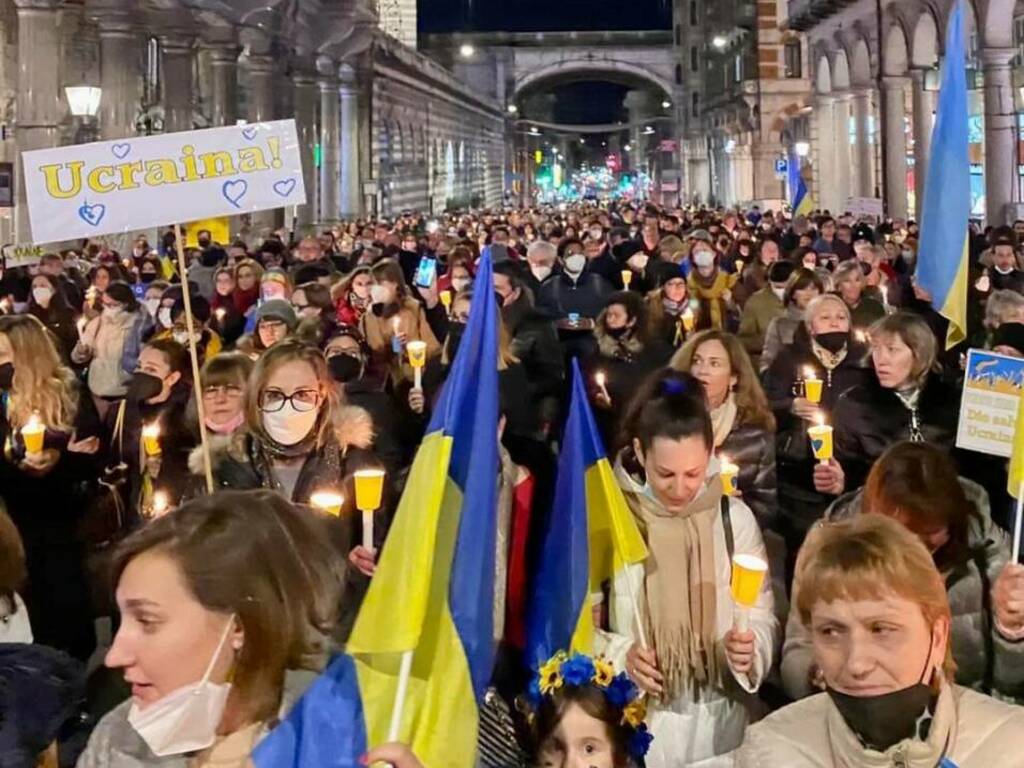 Fiaccolata per la pace in Ucraina