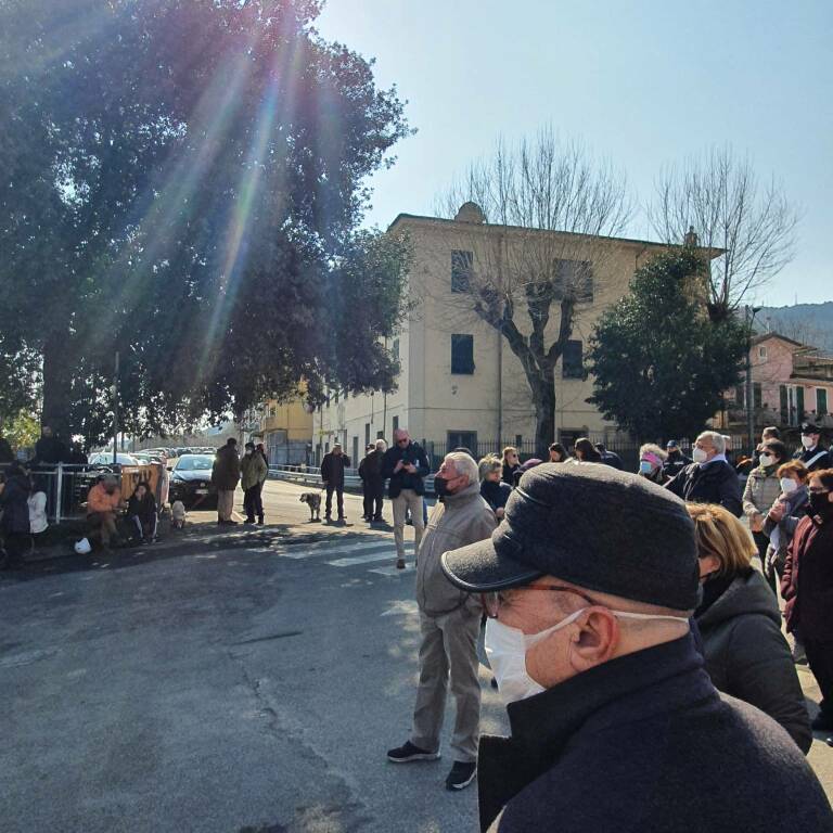 Il presidio a Porta Marola