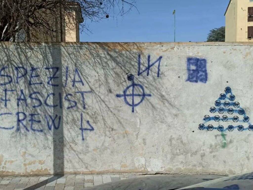 Scritte fasciste davanti all'Arci Canaletto