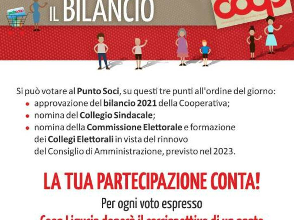 Ora i soci di Coop Liguria possono votare il bilancio