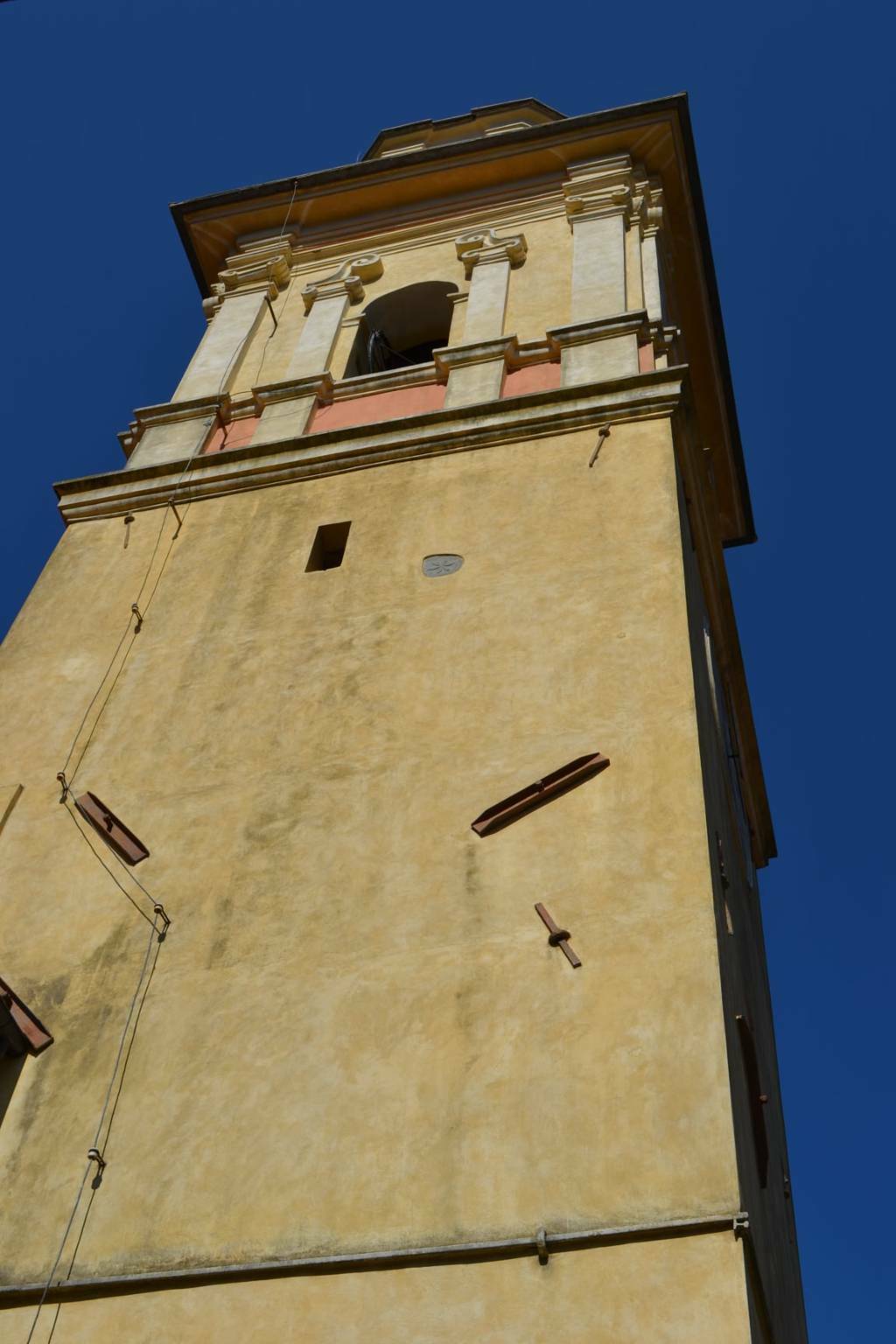 Il campanile della pieve di Pignone, dalla mostra 'Chiese e pievi della Val di Vara'