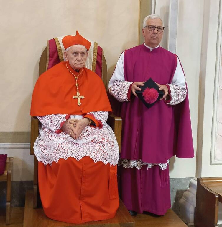 Il cardinale Ernest Simoni e monsignor Fausto Spella