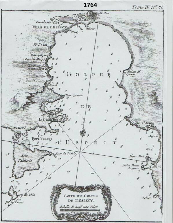 La mappa del golfo de L'Especy del 1764