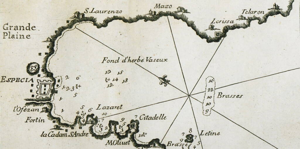 La mappa del golfo di Especia scovata da Scaramuccia