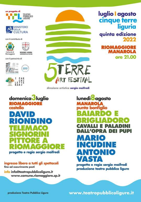 Cinque Terre Art Festival programma