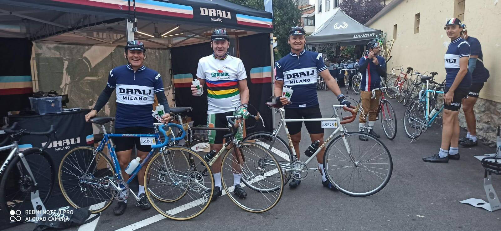 Bugno all’Eroica con la maglia del Museo del ciclismo della Spezia