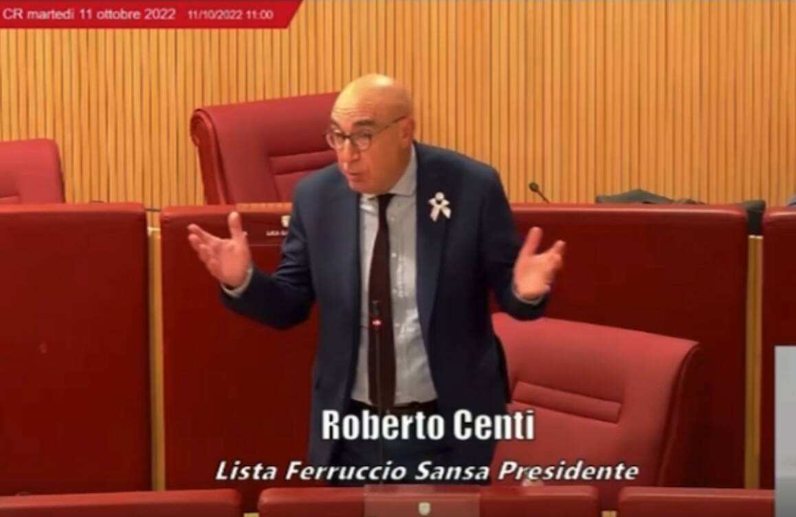 Roberto Centi in Consiglio regionale