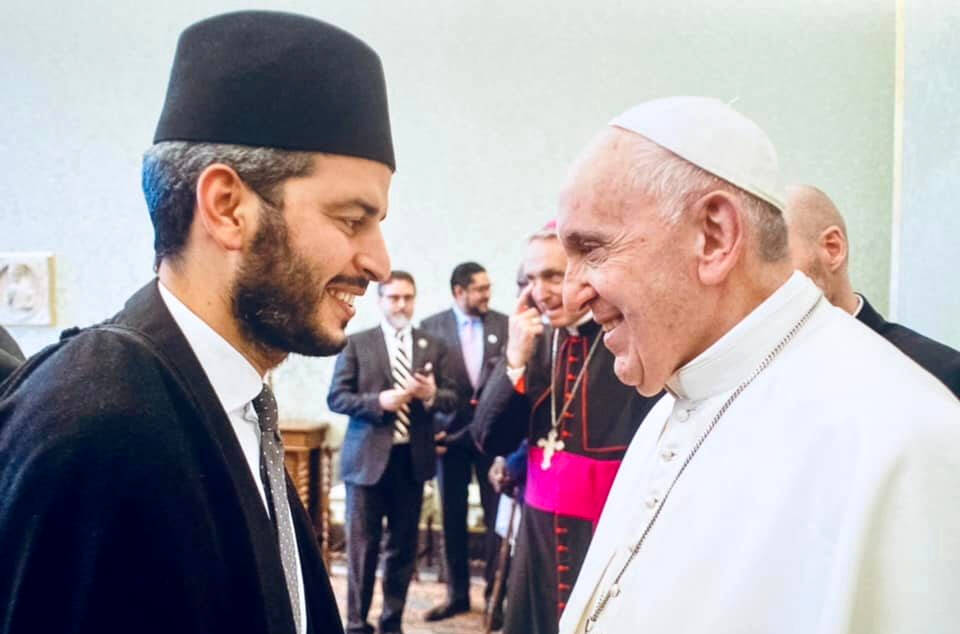 Yassine Lafram e Papa Francesco (ph Ucoii)