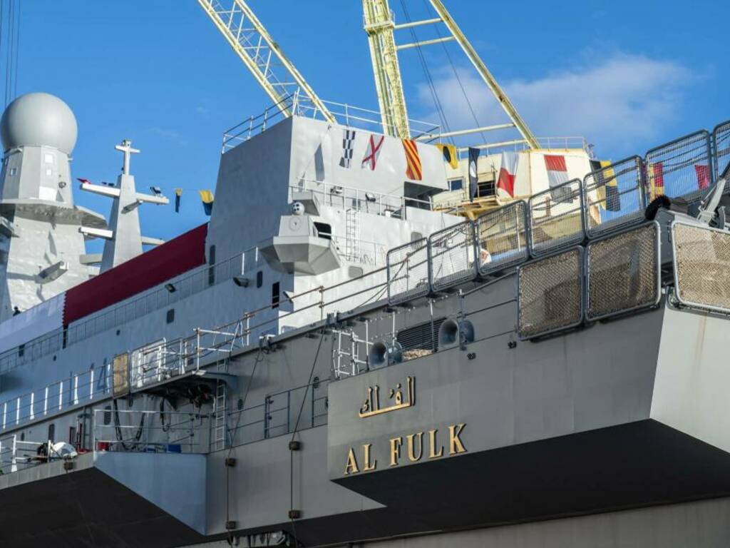 Fincantieri vara a Palermo la nave anfibia per la Marina del Qatar