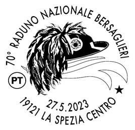 Annullo speciale Bersaglieri Poste italiane