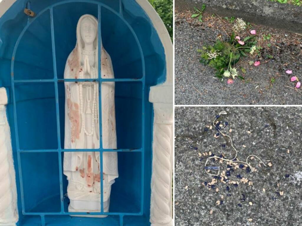 Vandalizzata la statuetta della Madonna di Fatima a Piano di Valeriano