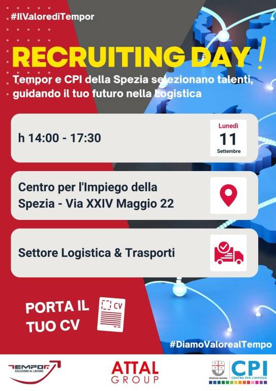 Locandina recruiting day 11 settembre