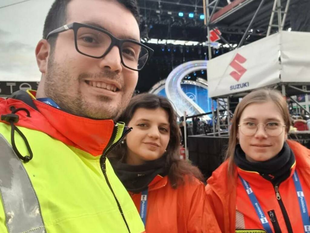Volontari della Pubblica assistenza spezzina a Sanremo per dar manforte nei giorni del Festival
