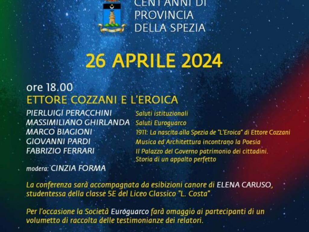 Celebrazioni centenario Provincia della Spezia