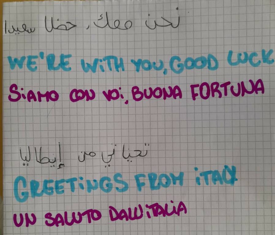 Le lettere scritte dagli studenti delle scuole di Le Grazie ai coetanei siriani